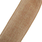 Wired Linen Ribbon - Wired Natural Linen Ribbon (#40-2.5"Wx10Yards)