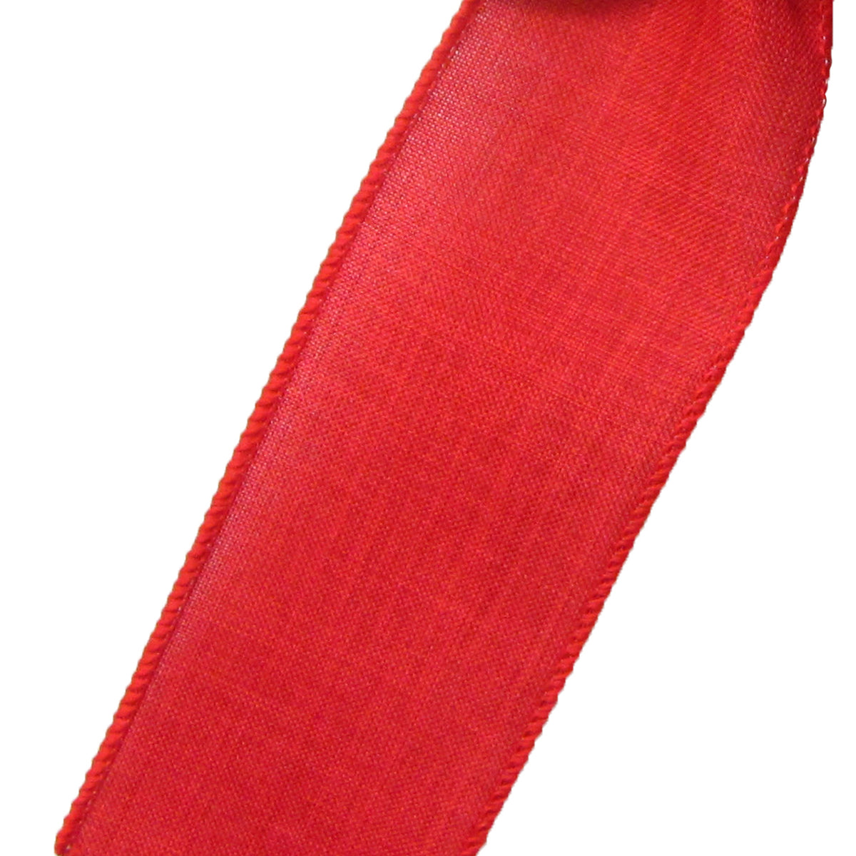 Wired Red Linen Ribbon #40 - 2.5