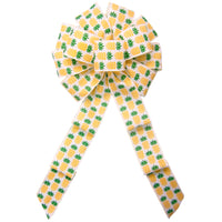 Wired Plenty of Pineapples Fruit Bows (2.5"ribbon~10"Wx20"L) - Alpine Holiday Bows