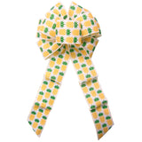 Fruit Bows - Wired Plenty of Pineapples Fruit Bows (2.5"ribbon~8"Wx16"L)