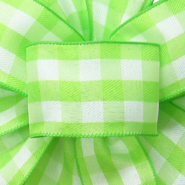 Wired Lime Green Linen Ribbon #40 - 2.5W x 10Yards - Natural Ribbon