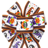 Wired Halloween Gnomes & Witches Bow (2.5"ribbon~8"Wx16"L)