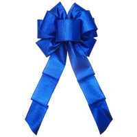 Wired Radiant Royal Blue Bow (2.5"ribbon~8"Wx16"L) - Alpine Holiday Bows