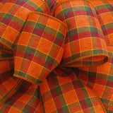Wired Harvest Plaid Ribbon (#40-2.5"Wx50Yards) - Alpine Holiday Bows