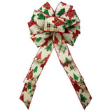 Wired Woodland Patchwork Plaid Bow (2.5"ribbon~10"Wx20"L) - Alpine Holiday Bows