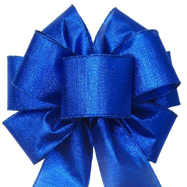Wired Radiant Royal Blue Bow (2.5"ribbon~8"Wx16"L) - Alpine Holiday Bows