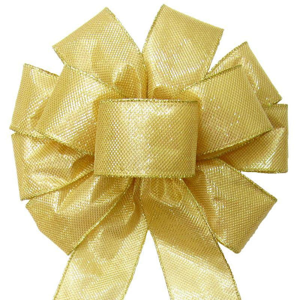 Wired Gleaming Bright Gold Bow (2.5