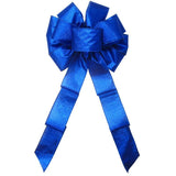 Wired Radiant Royal Blue Bow (2.5"ribbon~10"Wx20"L) - Alpine Holiday Bows