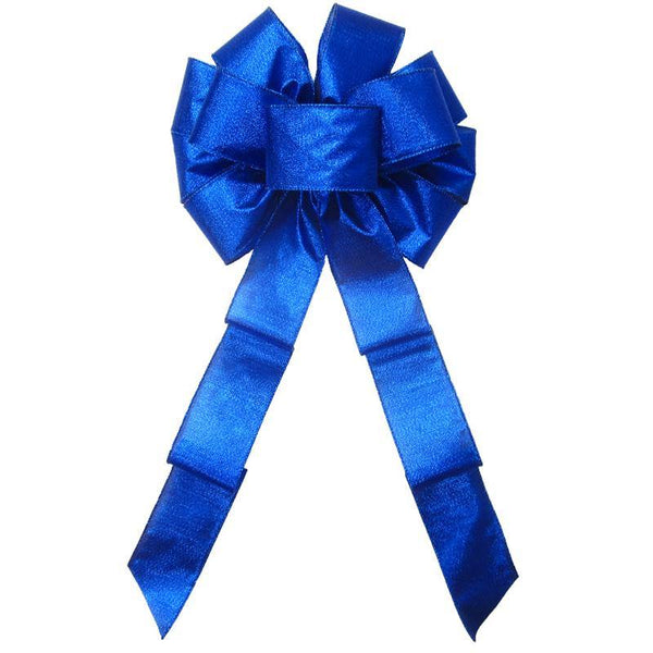 Blues Ribbon Set of 5 Holiday Ribbons and Bows by Honey Silks Co