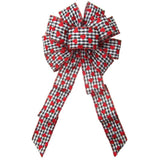 Wired Gingham Valentine Bows (2.5"ribbon~10"Wx20"L) - Alpine Holiday Bows