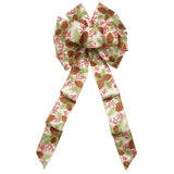 Wired Pinecones & Berries Bow (2.5"ribbon~10"Wx20"L) - Alpine Holiday Bows