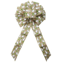 Wired Bunch of Bunnies Easter Bunny Bow (2.5"ribbon~10"Wx20"L) - Alpine Holiday Bows