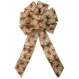 Wired Gingerbread Cookies Bow (2.5"ribbon~8"Wx16"L) - Alpine Holiday Bows