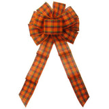 Wired Harvest Plaid Bows (2.5"ribbon~10"Wx20"L) - Alpine Holiday Bows