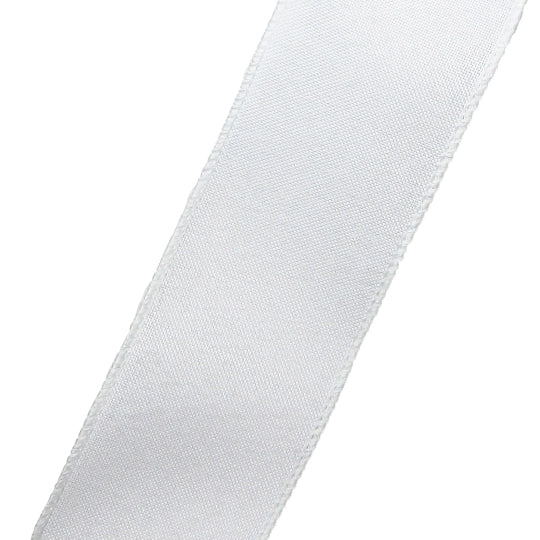 Wired White Linen Ribbon #40 - 2.5W x 10Yards - Natural Ribbon
