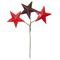 Picked Red & Brown Country Metal Stars - 2 Pk